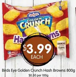 Spudshed Birds Eye Golden Crunch Hash Browns offer