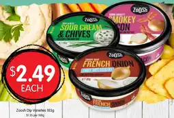 Spudshed Zoosh Dip Varieties offer
