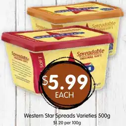 Spudshed Western Star Spreads Varieties offer