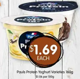 Spudshed Pauls Protein Yoghurt Varieties offer