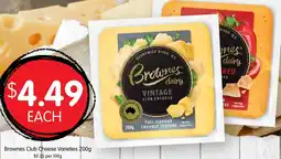 Spudshed Brownes Club Cheese Varieties offer
