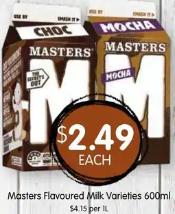 Spudshed Masters Flavoured Milk Varieties offer