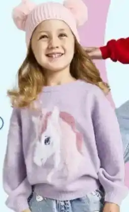 BIG W Intarsia Unicorn Knitwear, Pastel Lilac offer