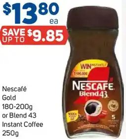 Foodland Nescafé Gold or Blend 43 Instant Coffee offer