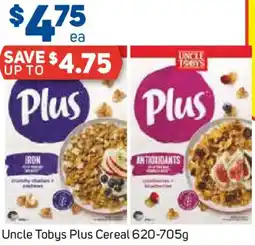 Foodland Uncle Tobys Plus Cereal offer