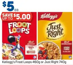 Foodland Kellogg's Froot Loops or Just Right offer