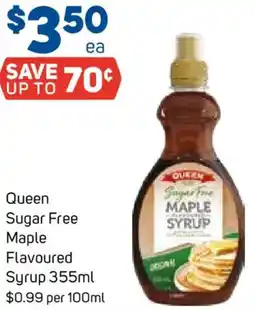 Foodland Queen Sugar Free Maple Flavoured Syrup offer