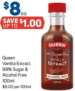 Foodland Queen Vanilla Extract 99% Sugar & Alcohol Free offer