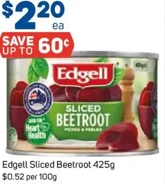 Foodland Edgell Sliced Beetroot offer