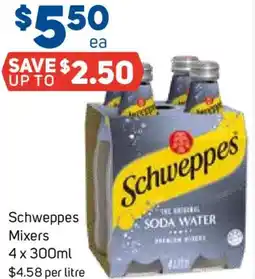 Foodland Schweppes Mixers offer