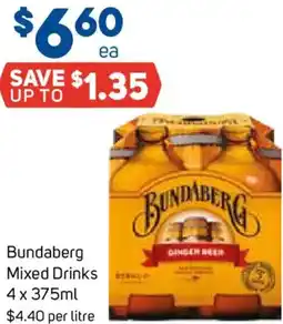 Foodland Bundaberg Mixed Drinks offer