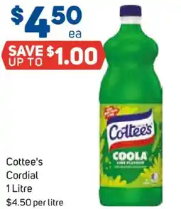 Foodland Cottees Cordial offer