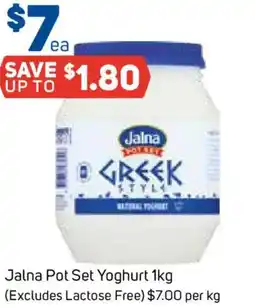 Foodland Jalna Pot Set Yoghurt offer