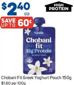 Foodland Chobani Fit Greek Yoghurt Pouch offer