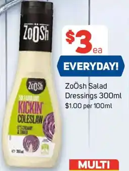 Foodland ZoÖsh Salad Dressings offer