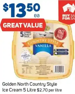 Foodland Golden North Country Style Ice Cream offer