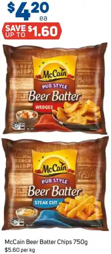 Foodland McCain Beer Batter Chips offer