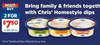 Foodland Chris Traditional Dips offer