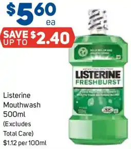 Foodland Listerine Mouthwash offer