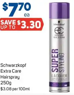 Foodland Schwarzkopf Extra Care Hairspray offer
