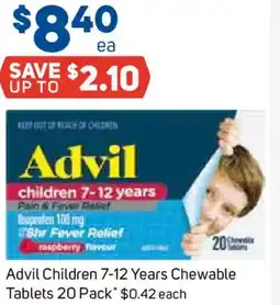 Foodland Advil Children 7-12 Years Chewable Tablets offer