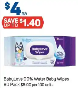 Foodland BabyLove 99% Water Baby Wipes offer