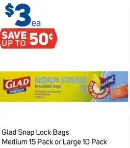 Foodland Glad Snap Lock Bags offer