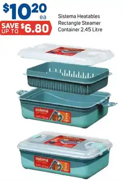 Foodland Sistema Heatables Rectangle Steamer Container offer