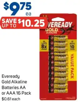 Foodland Eveready gold alkaline batteries aa or aaa offer
