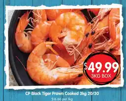Spudshed CP Black Tiger Prawn Cooked 20/30 offer