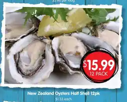 Spudshed New Zealand Oysters Half Shell offer