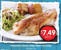 Spudshed Fishermans Choice Tilapia Fillets S/On offer