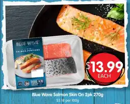 Spudshed Blue Wave Salmon Skin On offer