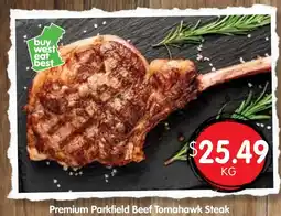 Spudshed Premium Parkfield Beef Tomahawk Steak offer