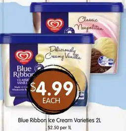 Spudshed Blue Ribbon Ice Cream Varieties offer
