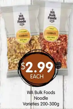Spudshed Wa bulk foods noodle varieties offer