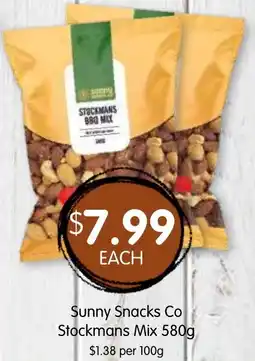 Spudshed Sunny Snacks Co Stockmans Mix offer