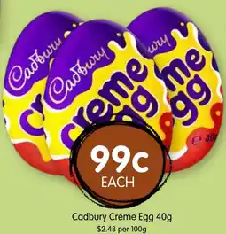 Spudshed Cadbury Creme Egg offer