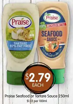 Spudshed Praise Seafood or Tartare Sauce offer
