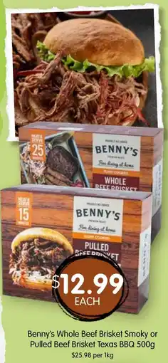 Spudshed Bennys whole beef brisket smoky or pulled beef brisket texas bbq offer