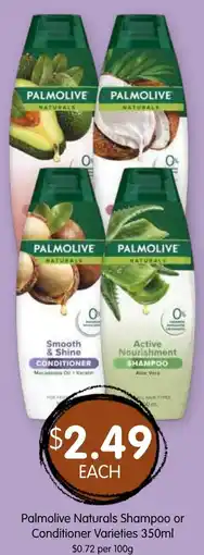 Spudshed Palmolive Naturals Shampoo or Conditioner Varieties offer