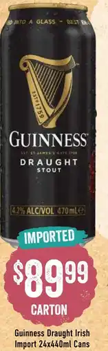Spudshed Guinness Draught Irish Import Cans offer