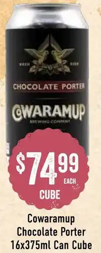 Spudshed Cowaramup Chocolate Porter Can Cube offer