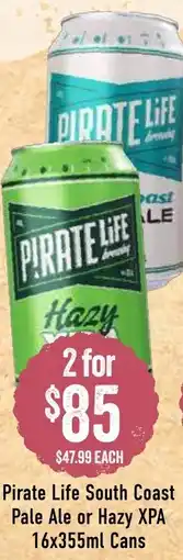 Spudshed Pirate life south coast pale ale or hazy xpa cans offer