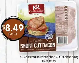 Spudshed Kr castlemaine bacon short cut rindless offer