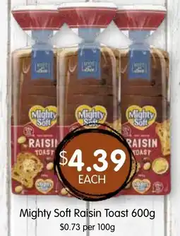 Spudshed Mighty Soft Raisin Toast offer
