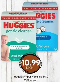 Spudshed Huggies Wipes Varieties offer