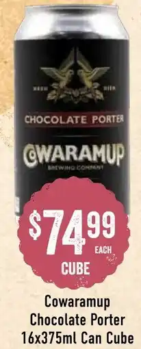 Spudshed Cowaramup Chocolate Porter Can Cube offer