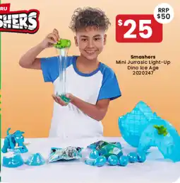 Toymate Smashers Mini Jurrasic Light Up Dino Ice Age offer