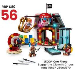Toymate Lego one piece buggy the clown's circus tent 75637 offer